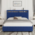 King Size Platform Bed Frame with LED W62572