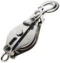 Snatch Block with Hook & Brass Bushing T304 SS 3/4" x 5" C103