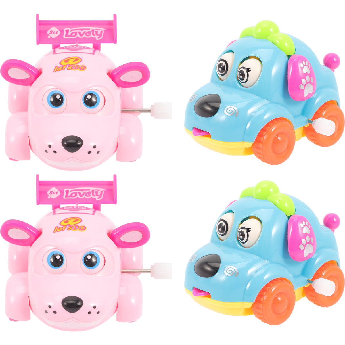 16 Pcs Wind up Cars Mini Plastic Toy P5008