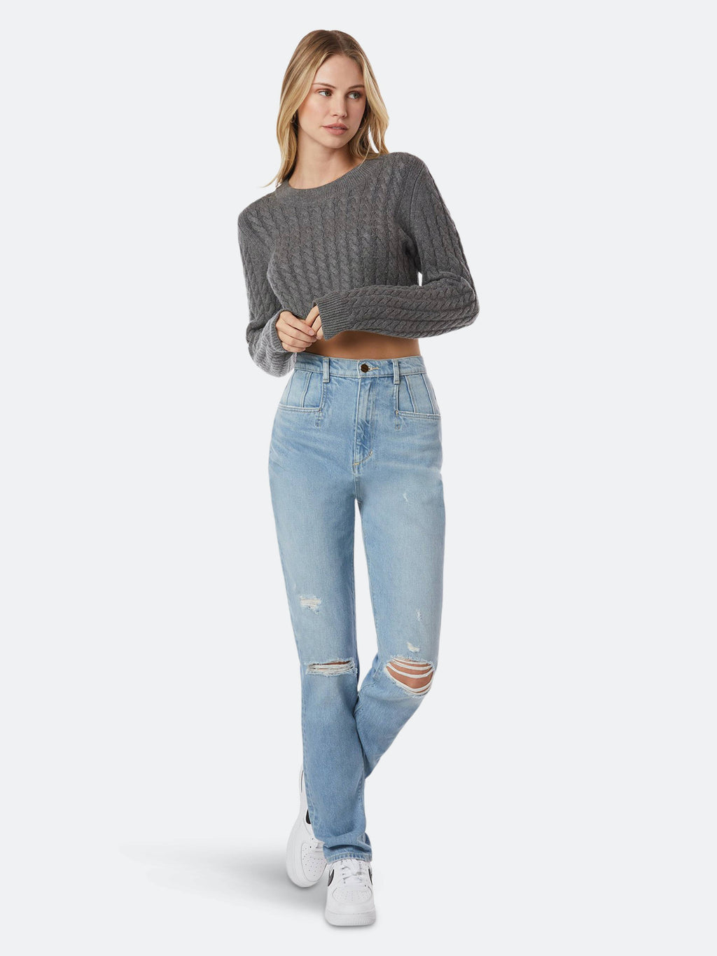 Blue Super High Rise Straight Jeans P72670
