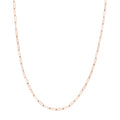 14K Solid Rose Gold Paperclip Necklace 16 inch T583