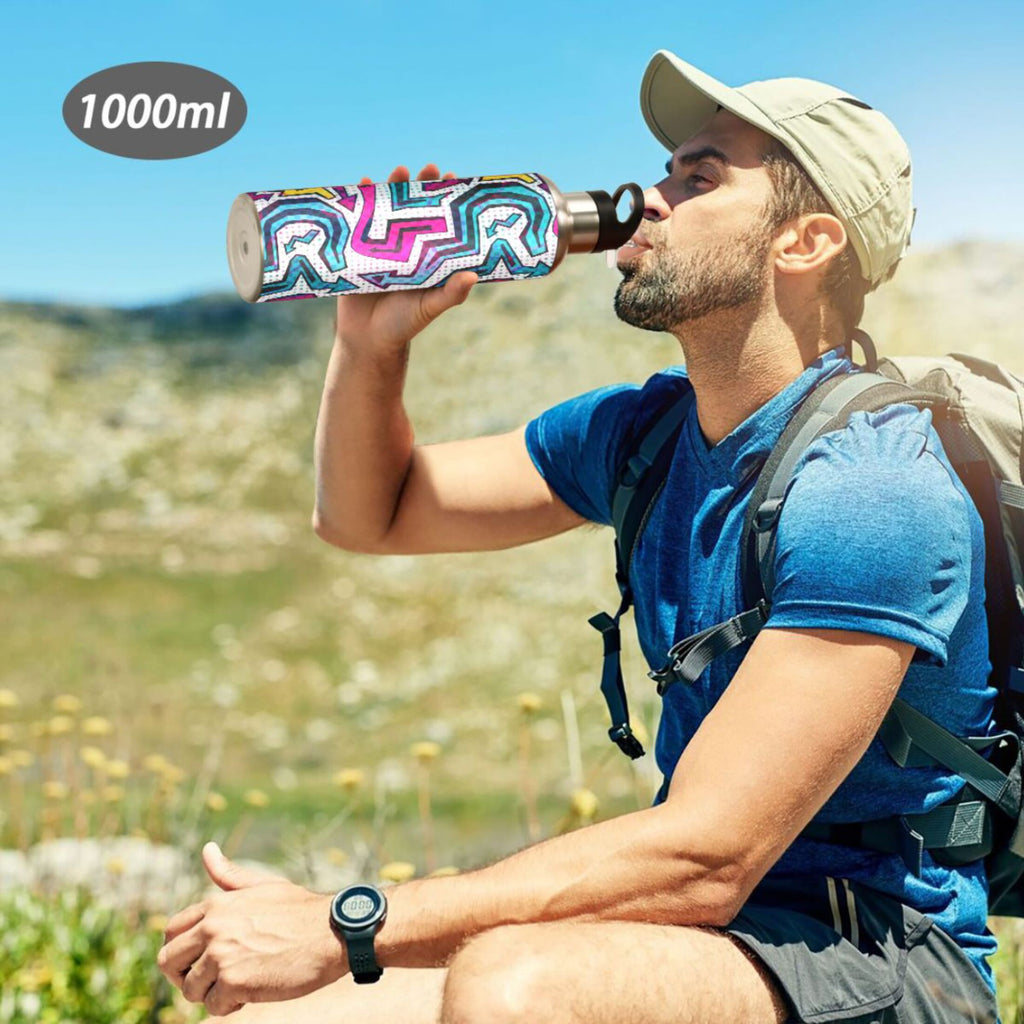 Stainless Steel Insulated Water Bottle with Straw Lid J497074