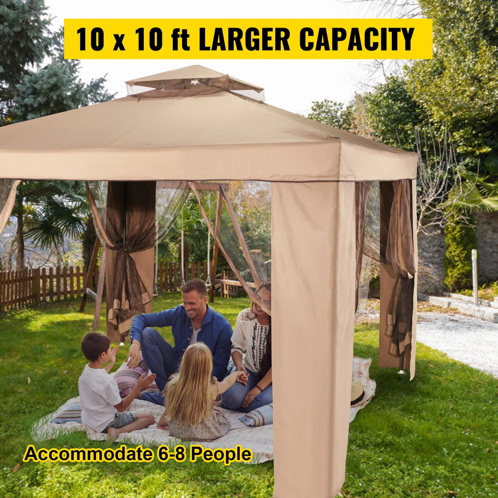 Gold and Brown Pop-up Gazebo W103