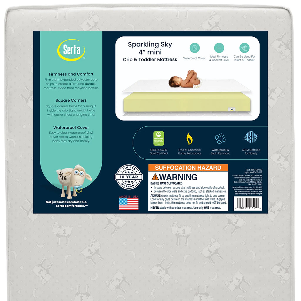 Mini Portable Dual Sided Crib & Toddler Mattress Q25894