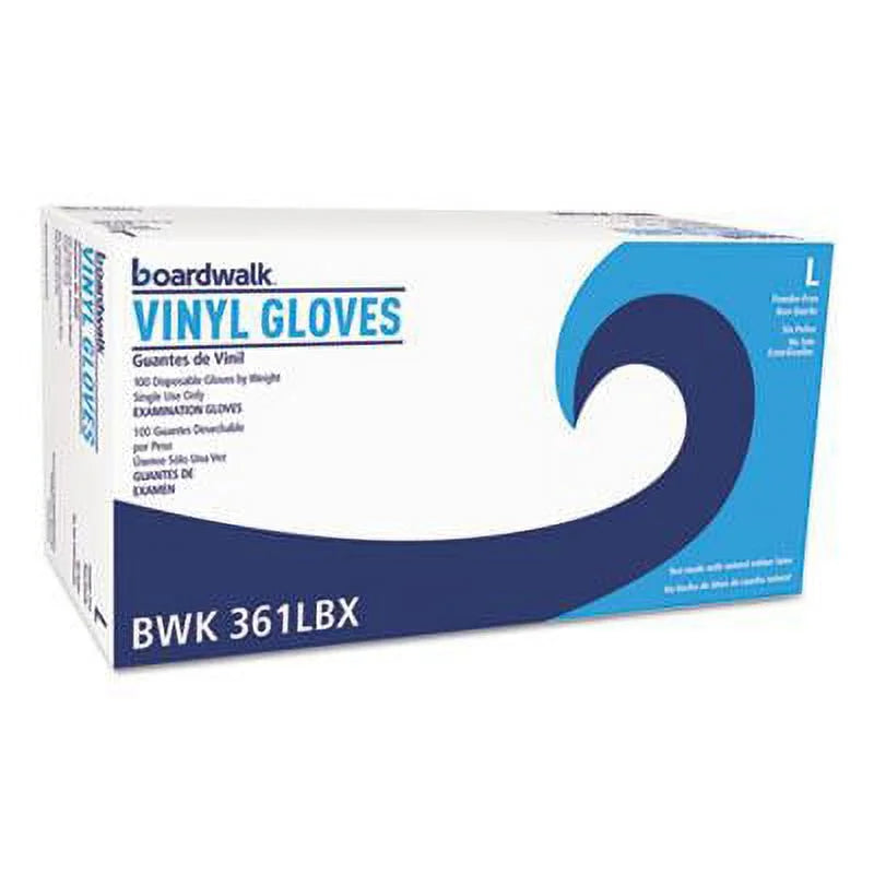 Clear Large Vinyl Exam Gloves X95915