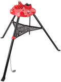 Tripod Pipe Chain Vise with Pipe Stand, Portable Foldable Steel Legs, Tool Tray W5340