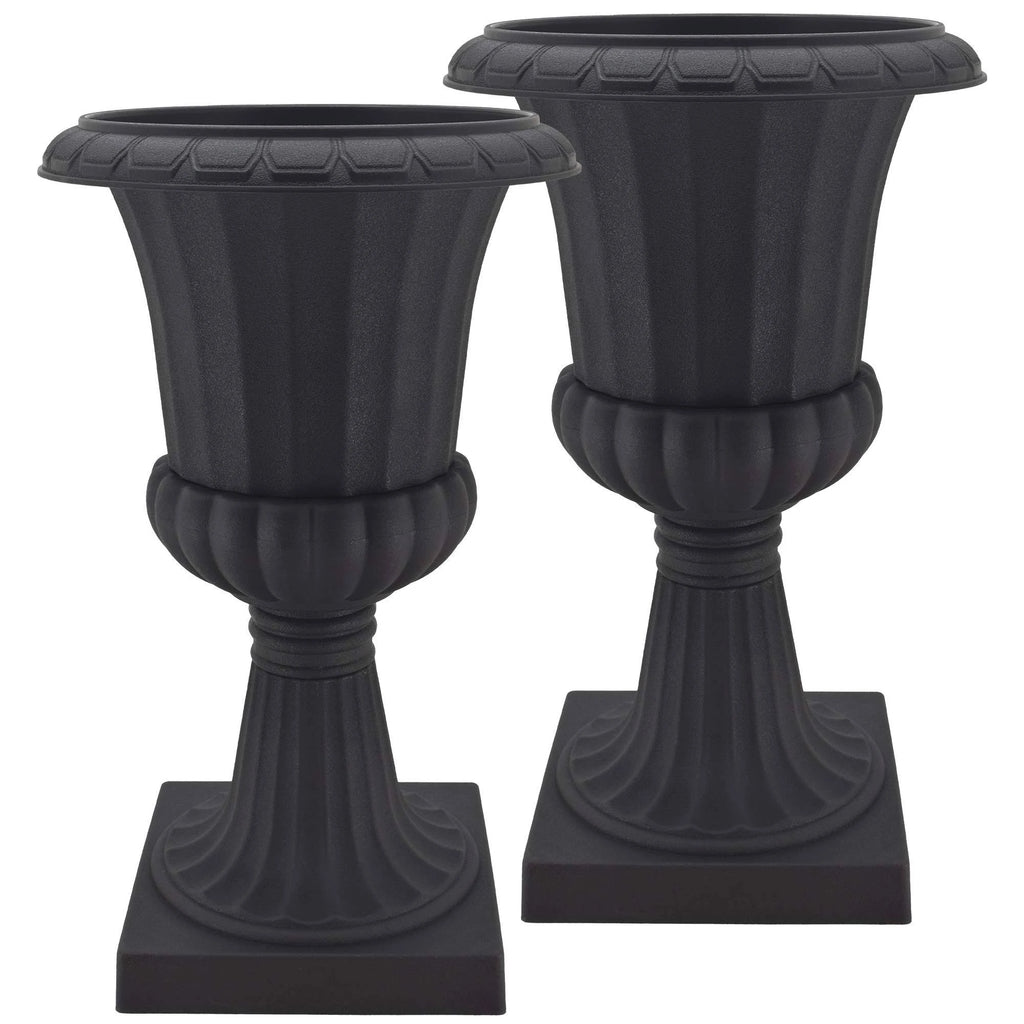 Black Plastic Urn, Pack of 2 C181