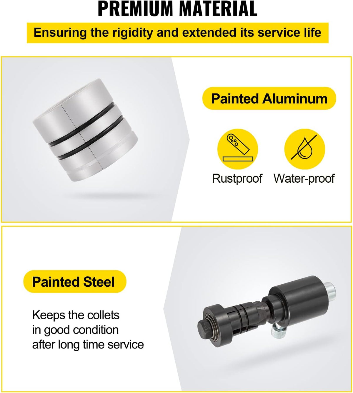 Hydraulic Exhaust Pipe Expander, 10 T Manual Pipe Stretcher with 4 Dies and 2 Storing Case Q13649