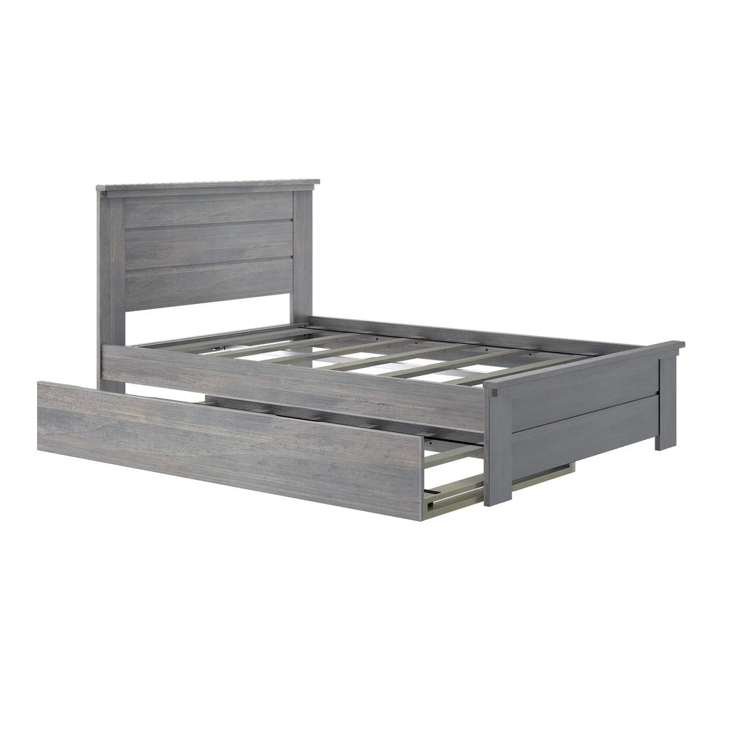 Full Size Wood Platform Bed with Trundle A933