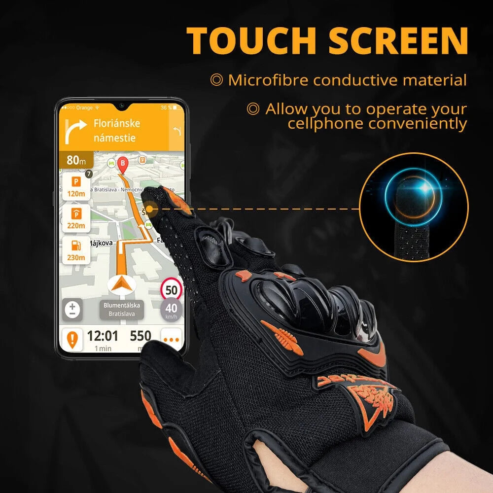 4 Color Motorcycle Racing Full Finger Touch Screen Gloves Z104315