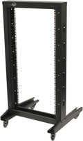 22U 2-Post Open Frame Server Rack with Casters Z9284