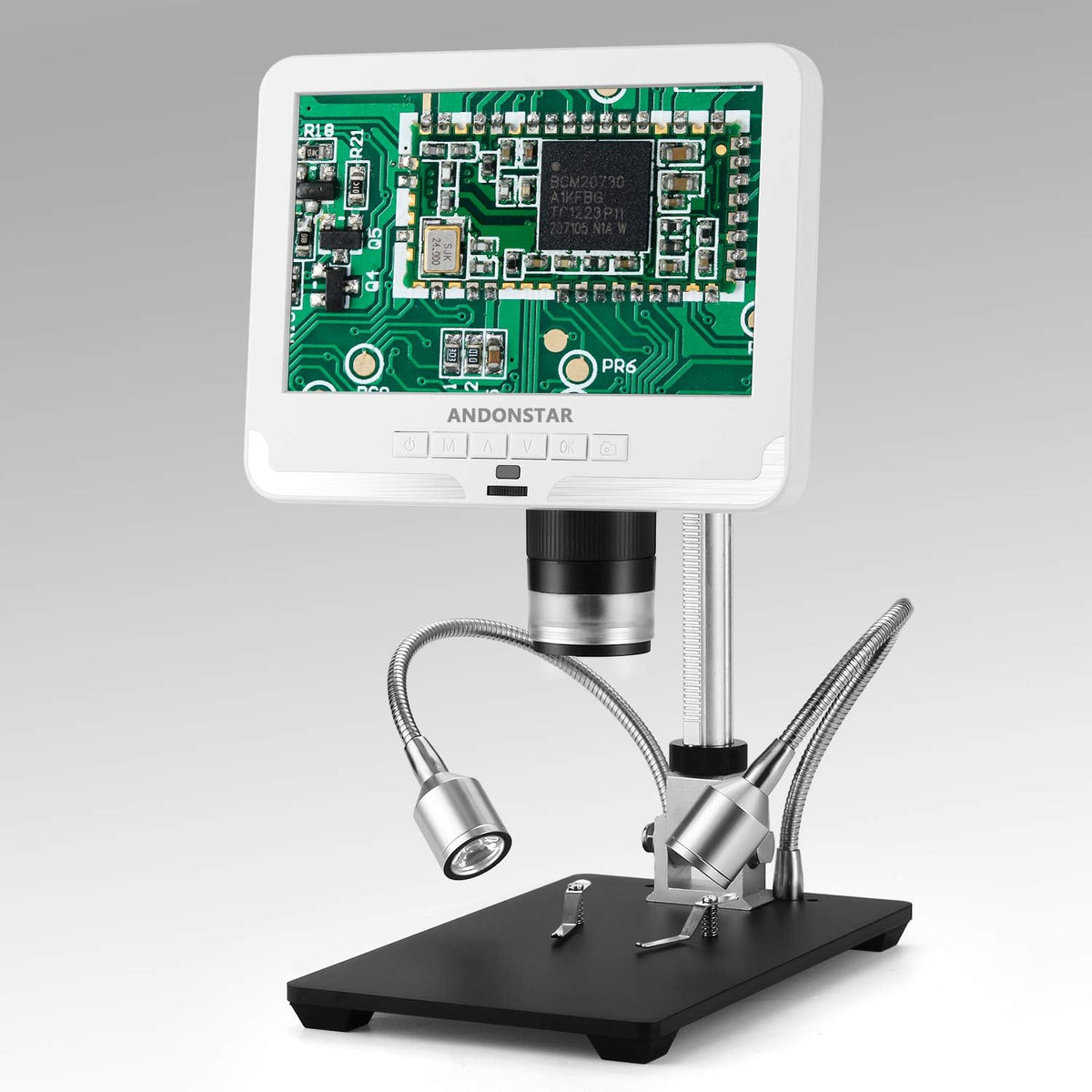 Digital Microscope 7 Inches LCD 1080P 200X Magnification Soldering Tool H5618