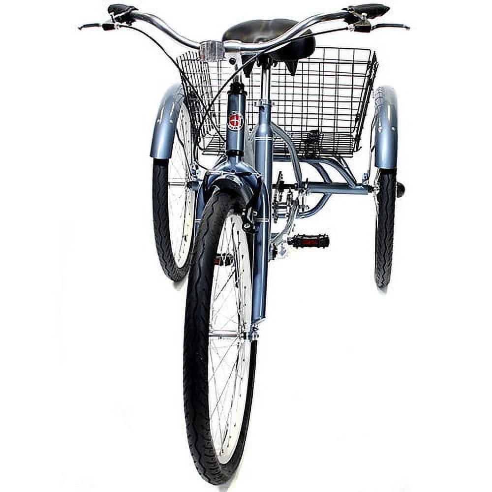 24" Adult Tricycle with Rear Storage Basket V341