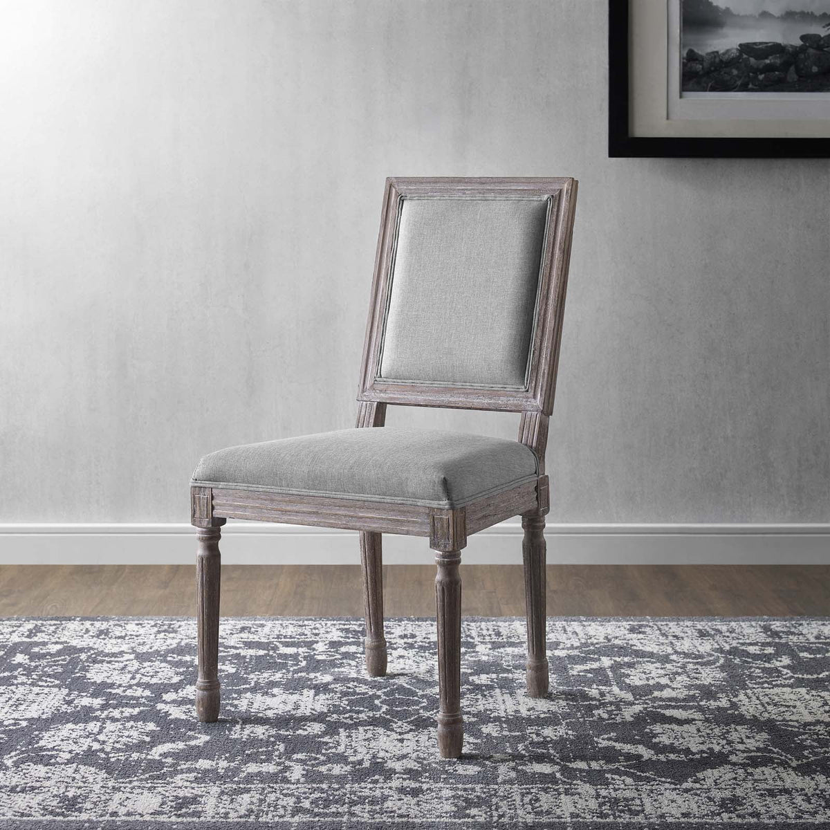 Light Grey Fabric Side Chair K4439