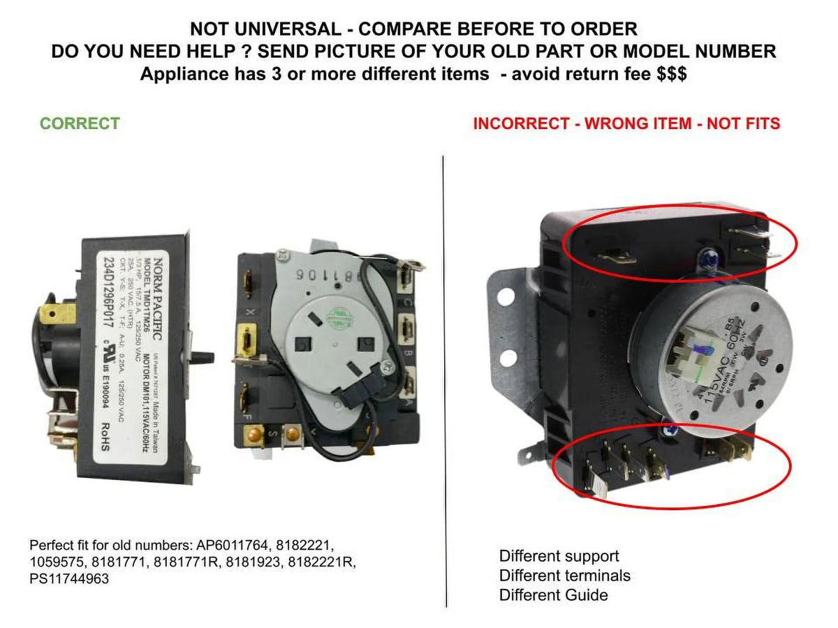 Washer/Dryer Timer 10 Terminals M180