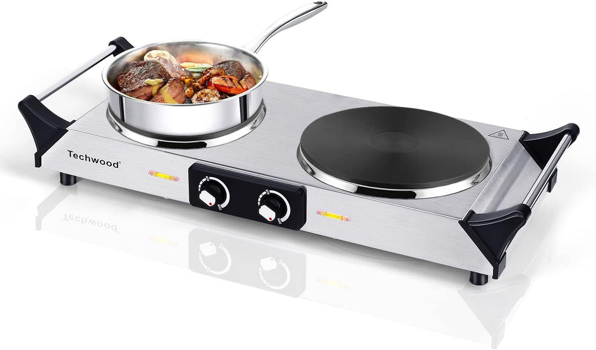 1800W Portable Dual Burner Electric Hot Plate V1489