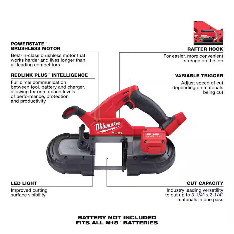 18V Lithium-Ion Brushless Cordless Compact Bandsaw V7415