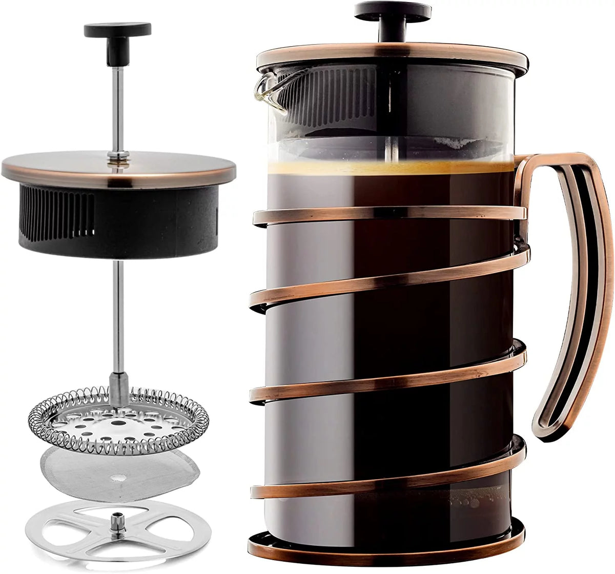 34 Ounce French Press Coffee & Tea Maker Borosilicate Glass T281342