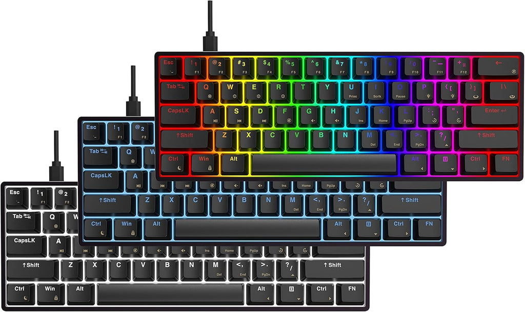 61 Keys Aluminum Case Hot Swappable Mechanical Keyboard L2248