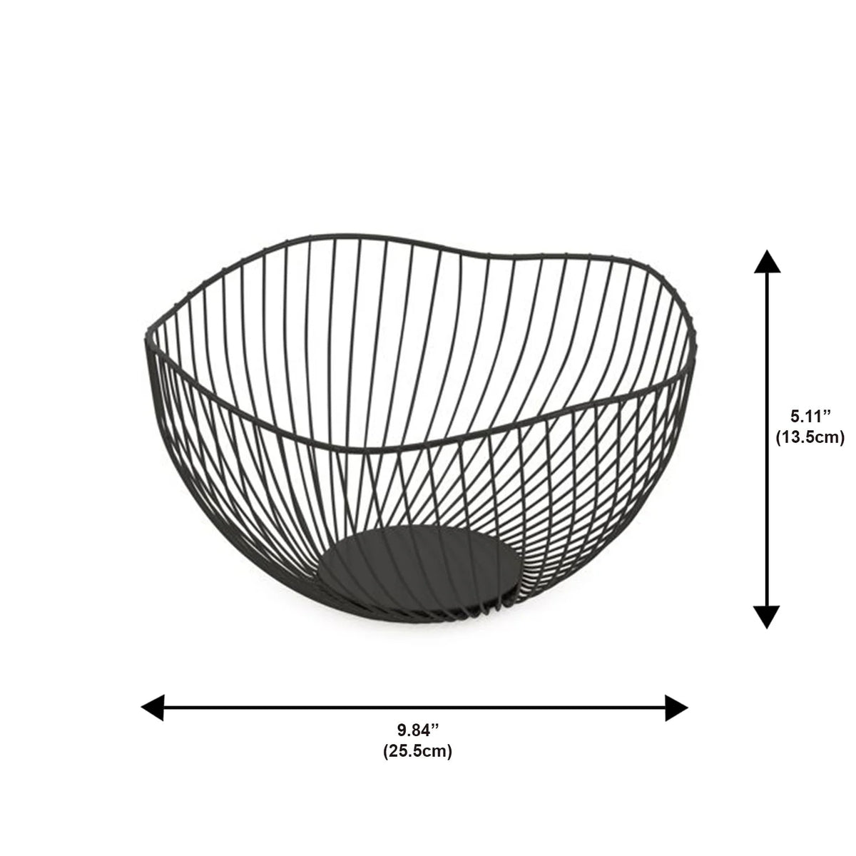 Set of 2 Black Fruit Basket G7653