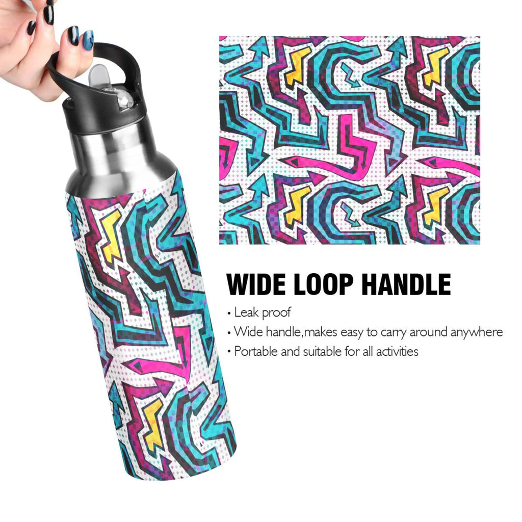 Stainless Steel Insulated Water Bottle with Straw Lid J497074