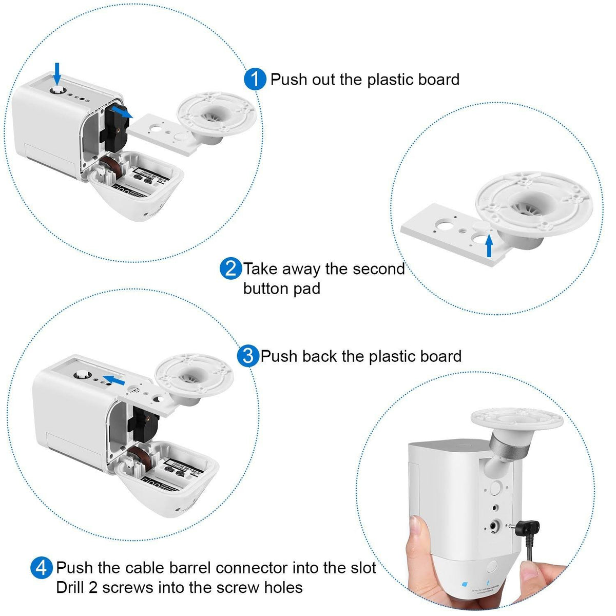 Solar Panel for Ring Spotlight Cam with Security Wall Mount 3.6 M Cable Q716806