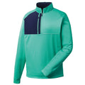 Spearmint Brushed Back Pique Midlayer T329