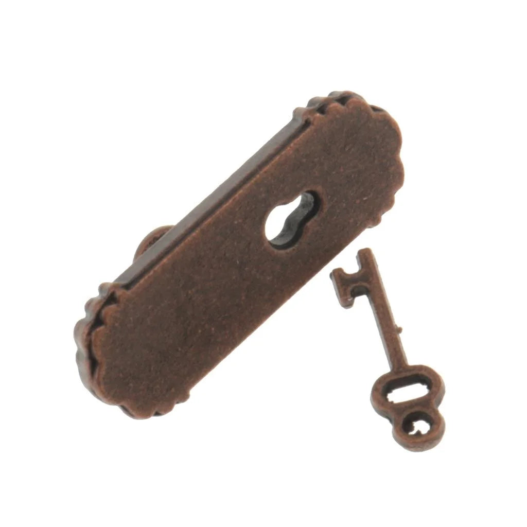 1:12 Ancient Metal Door Knob Dollhouse Miniature Handle K119368