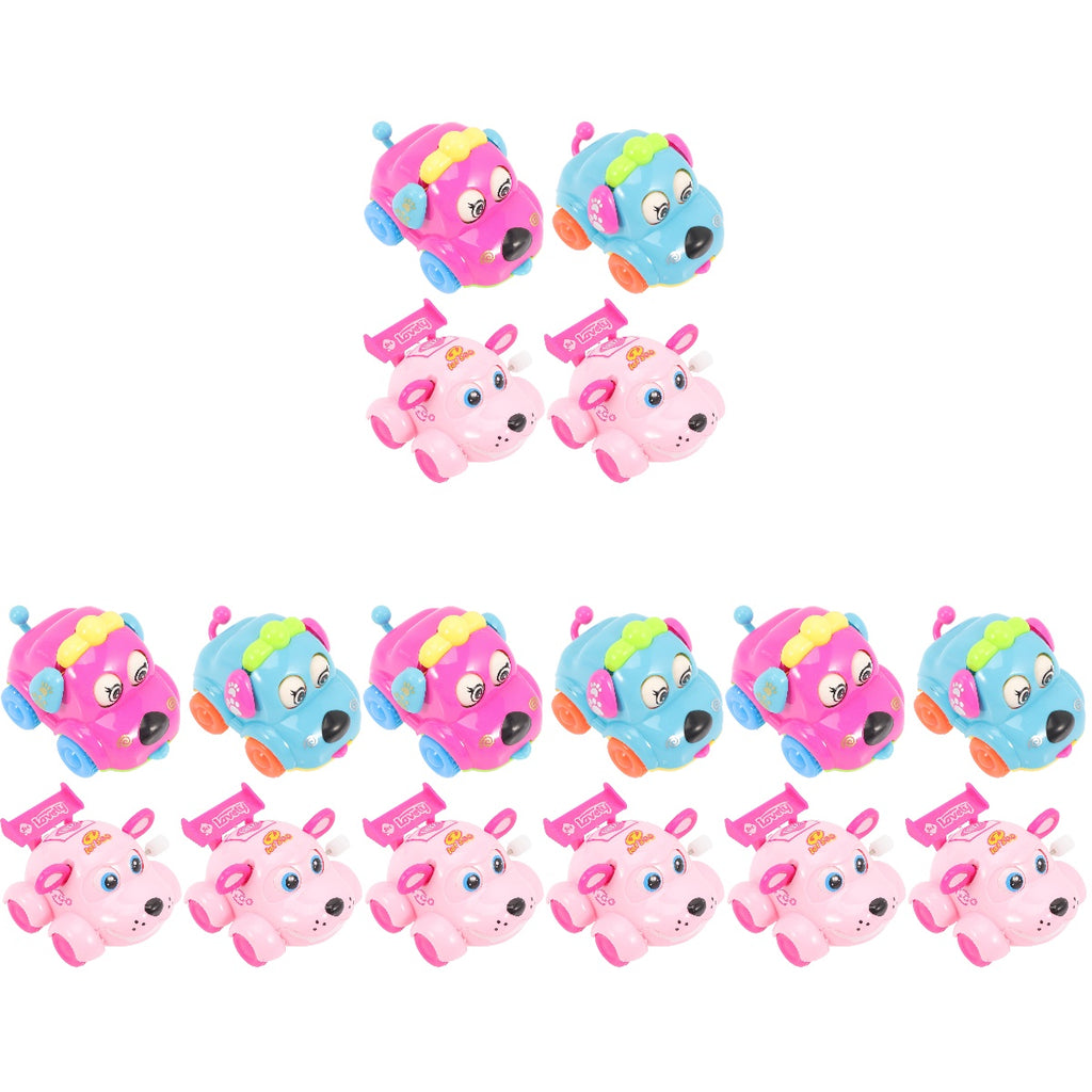16 Pcs Wind up Cars Mini Plastic Toy P5008