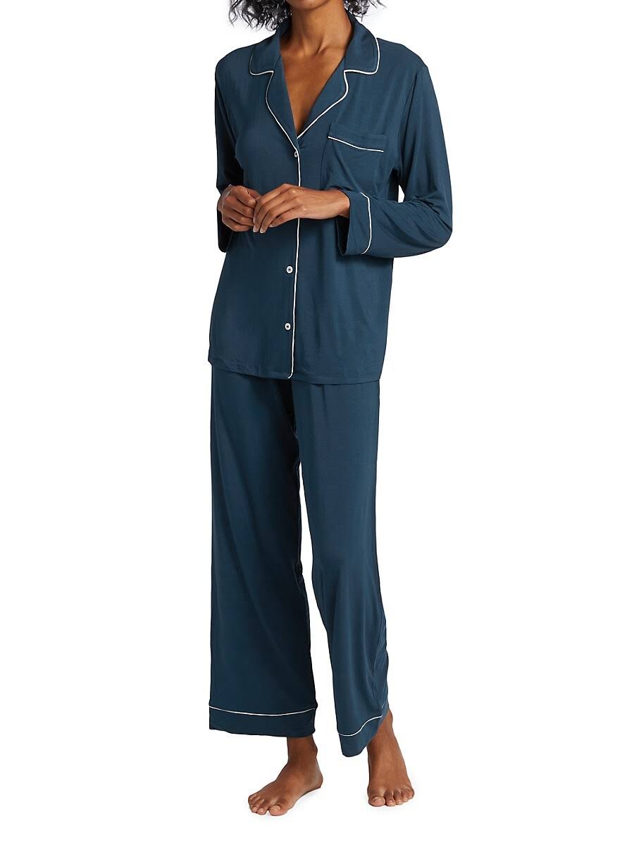 Avocado/Antique Rose Long PJ Set R84036
