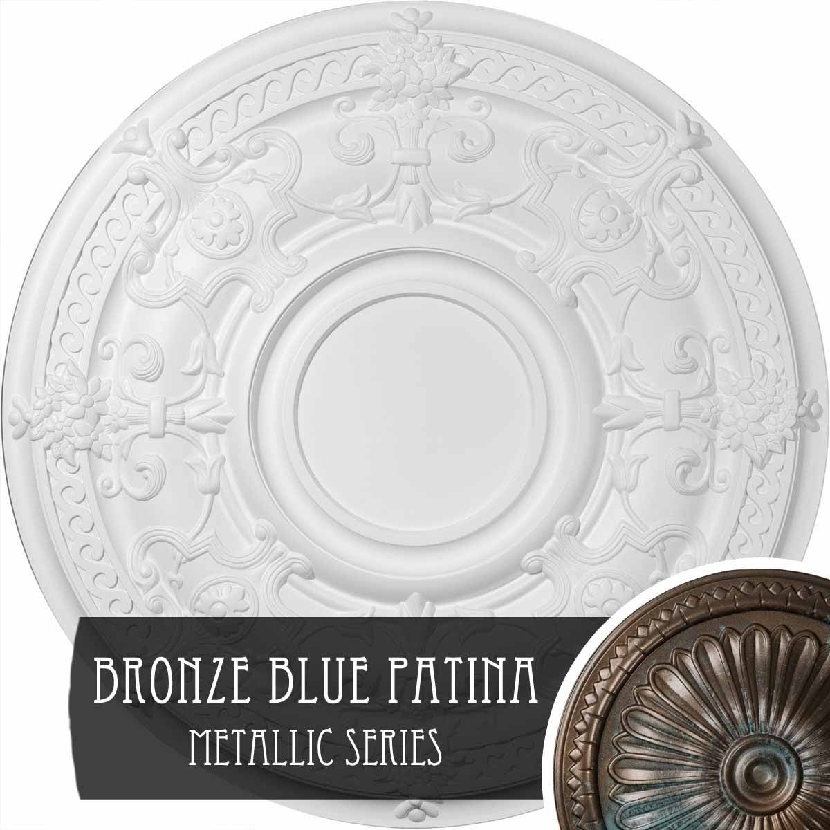 Bronze Blue Patina Ceiling Medallion A57383