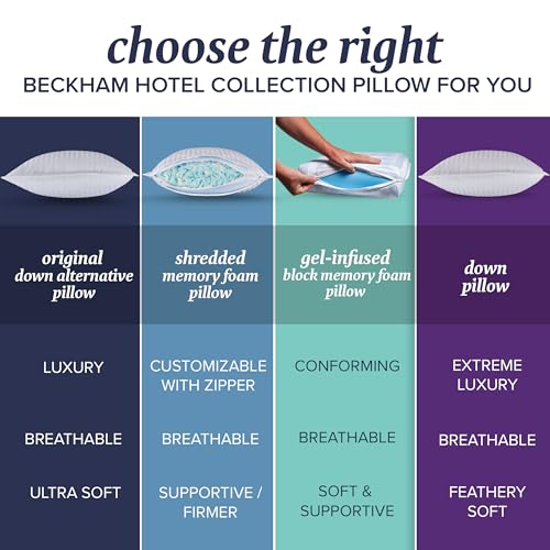 Queen Size Set of 2 Down Bed Pillows B482364