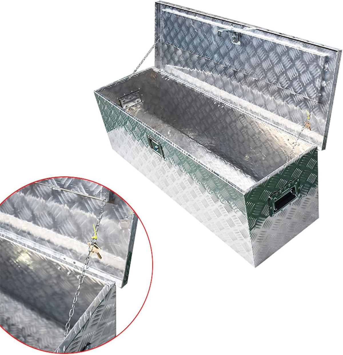 Aluminum Trailer Tongue Tool Box with Lock & Keys K496