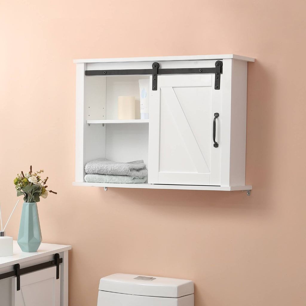 White MDF Bathroom Wall Cabinet F105633