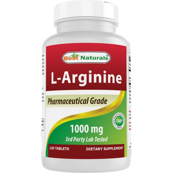 L-Arginine Tablets 1000mg 120 Count E786971