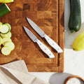 2pc Paring Knife Set with White Handle N8484