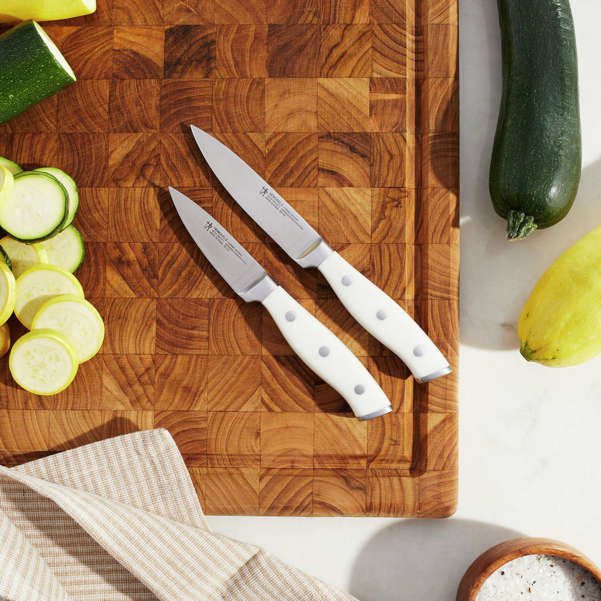 2pc Paring Knife Set with White Handle N8484