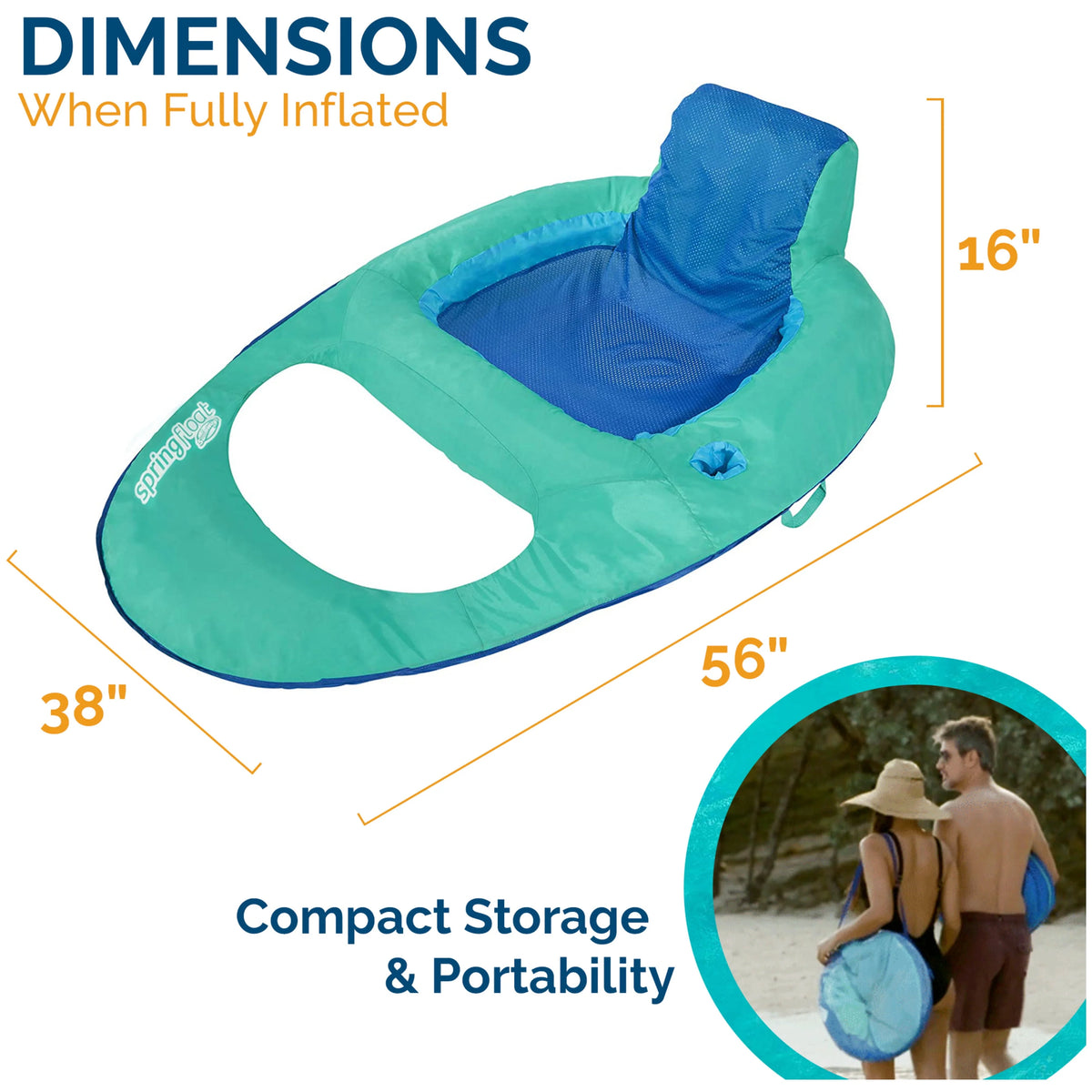 Spring Float Recliner Pool Lounger Q173