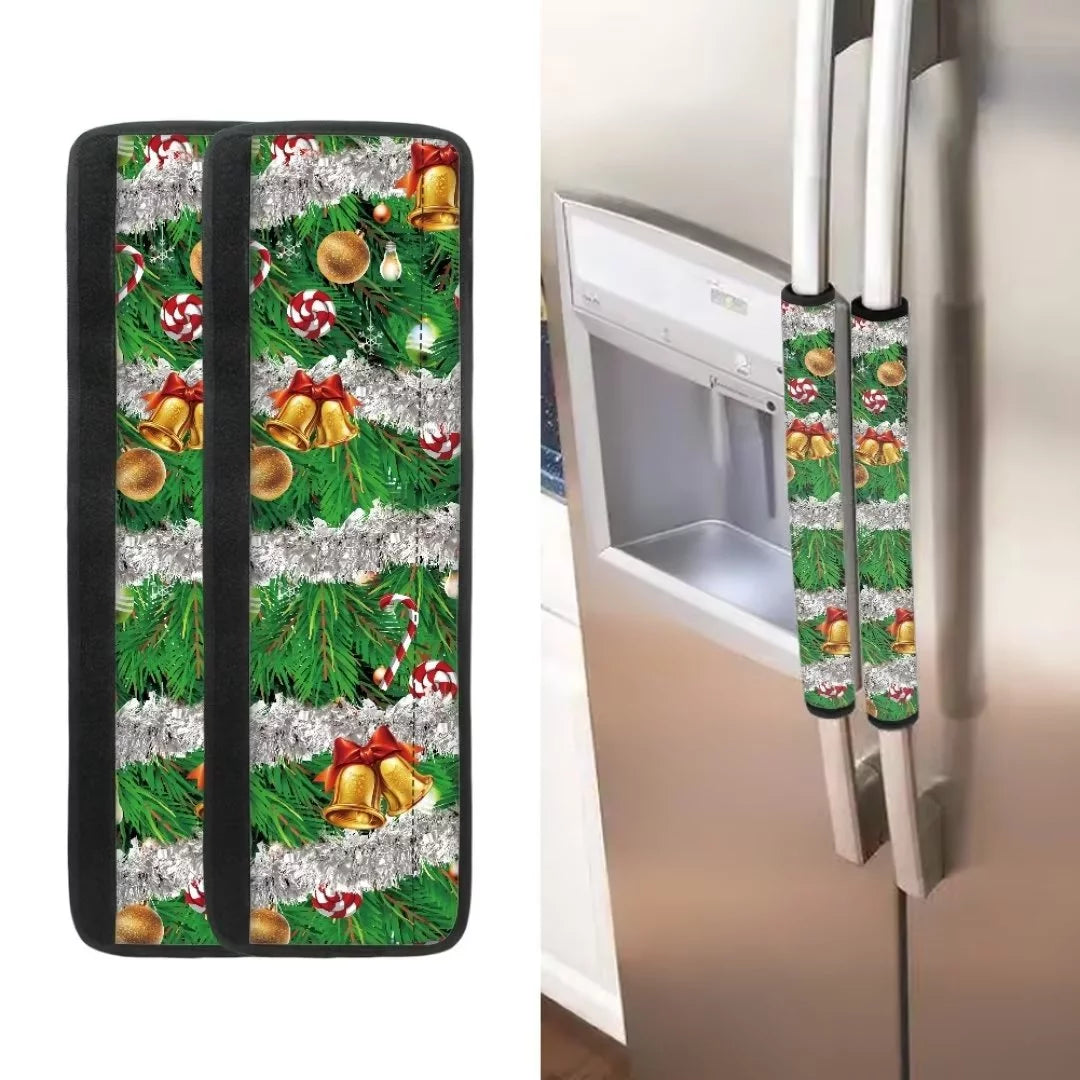 4 Piece Christmas Tree Jingle Bell Refrigerator Door Handle Cover H83138