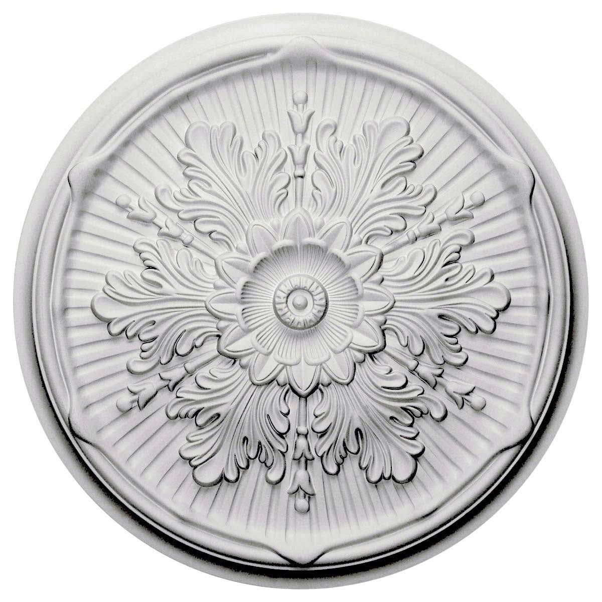 21x22OD x 2x22P Hand-Painted Ceiling Medallion O834