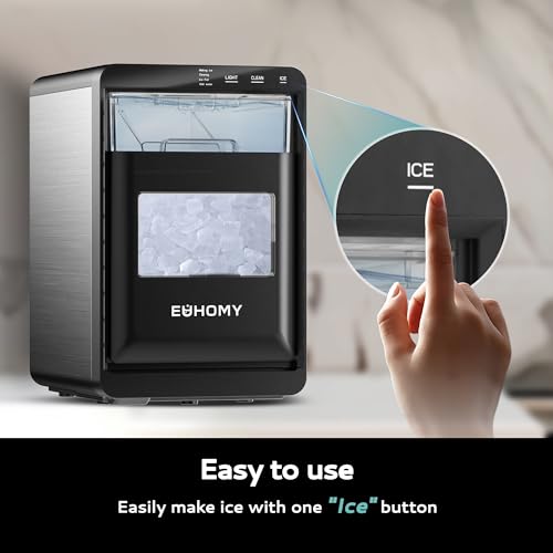 44Lbs/24H Self-Cleaning Nugget Ice Maker with Ice Scoop & Basket C372