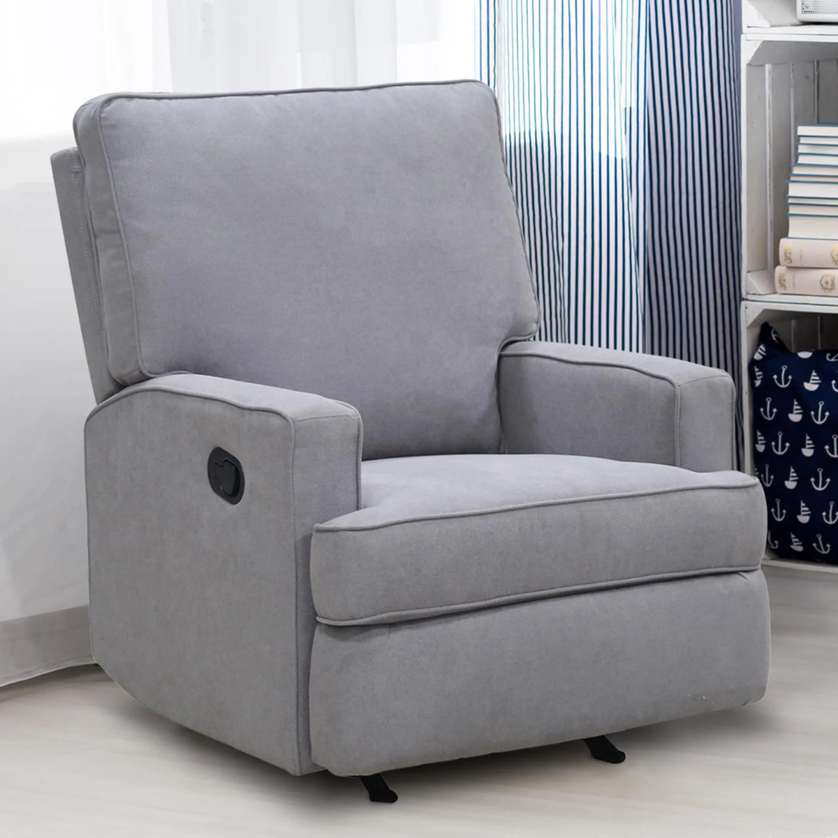 Beige Chenille Rocker Recliner Chair N11057