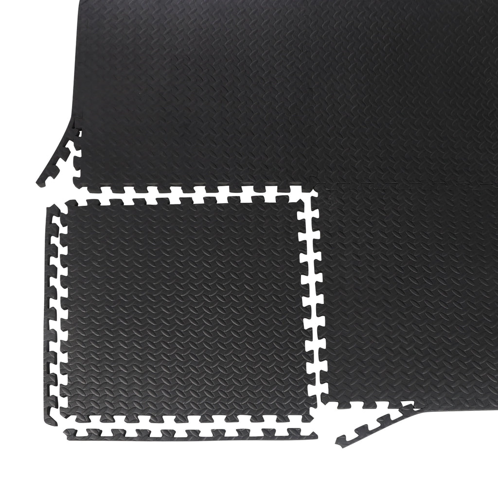24 Pc Interlocking EVA Foam Exercise Mat 3/4'' Black R8010