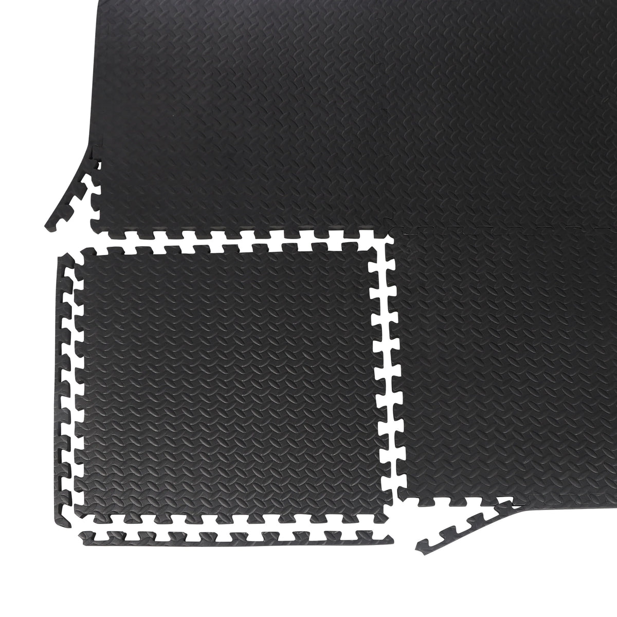 24 Pc Interlocking EVA Foam Exercise Mat 3/4'' Black R8010