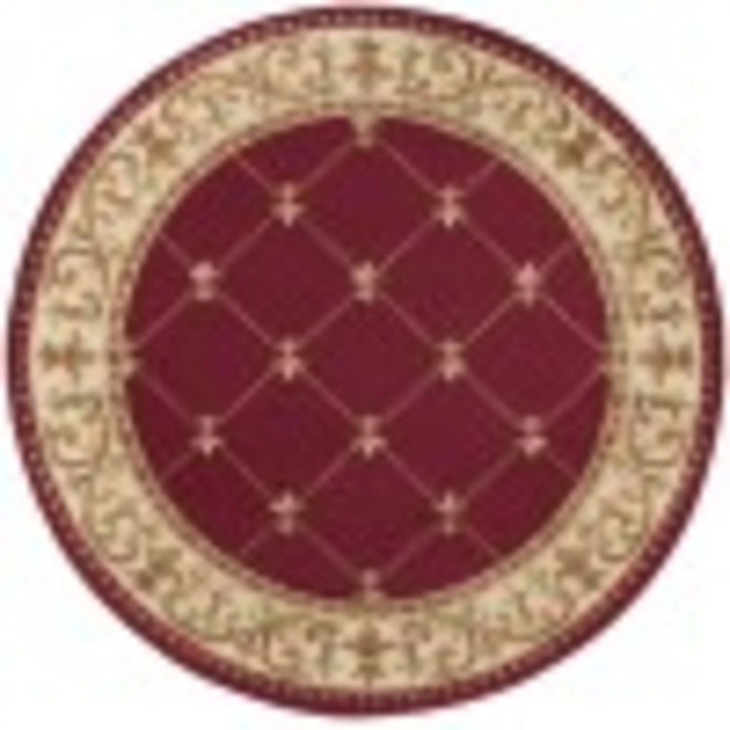 6ft Round Red Area Rug E364230