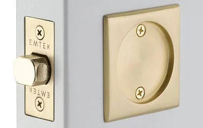Square Pocket Door Tubular Lock Set Passage Satin Nickel H83764