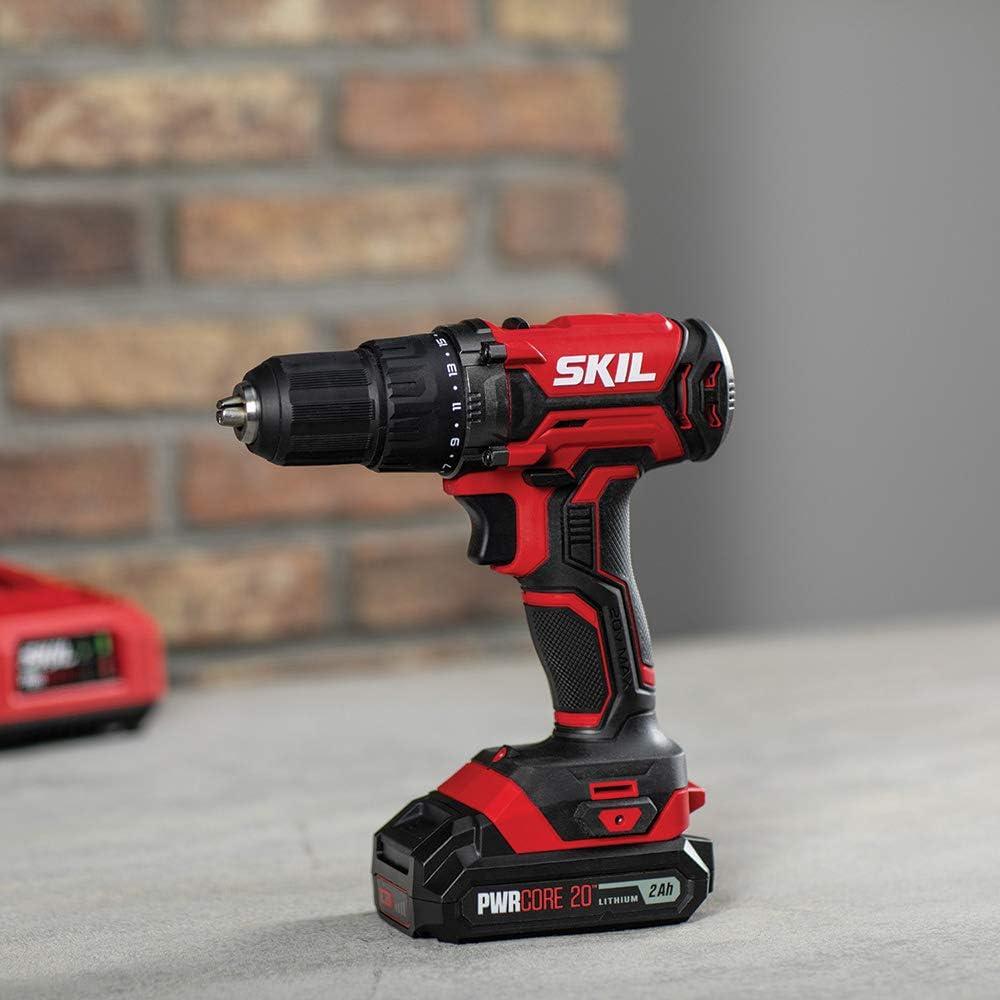 20V Cordless Drill Driver and Impact Driver Kit with 2.0Ah Battery and Charger B40304