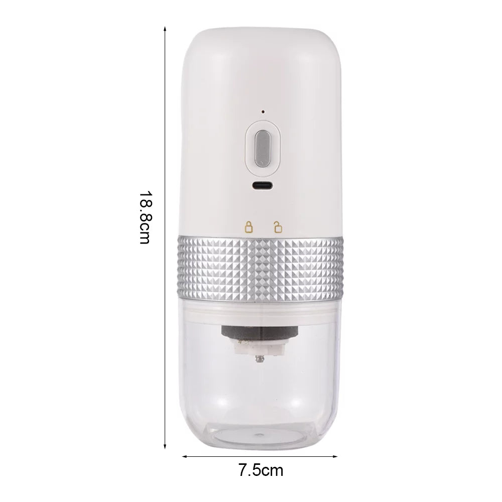 Portable Electric Burr Coffee Grinder 13W 200ml USB Rechargeable Adjustable O737038