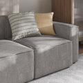 Gray Modular Sectional Sofa with Arm Rest U278