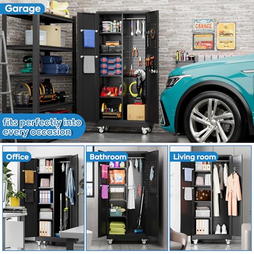 Metal Storage Cabinet with Locking Door and 2 Drawers M539